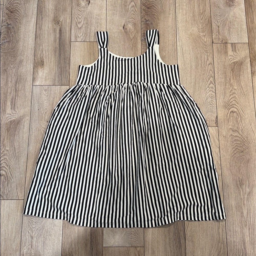 Hanna Andersson Black and White Striped Dress